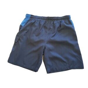 Mens Swim Short Sz 2x W/ Pockets Lined  Blue Hawaiian Authentic Beach Travel Res